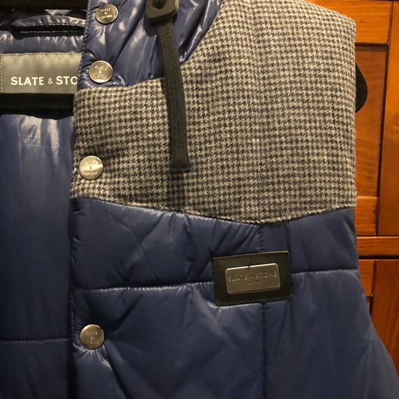 Slate and Stone Blue and Grey Puffer Vest - Picture 5 of 5
